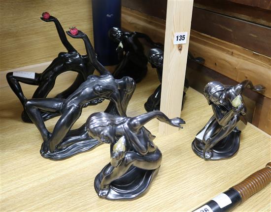 Six Prinknash figurines